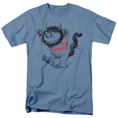 Productafbeelding van "Where the Wild Things Are" - T-shirt voor heren/dames, uni model, TV38793 (XL) (Carolina blauw)