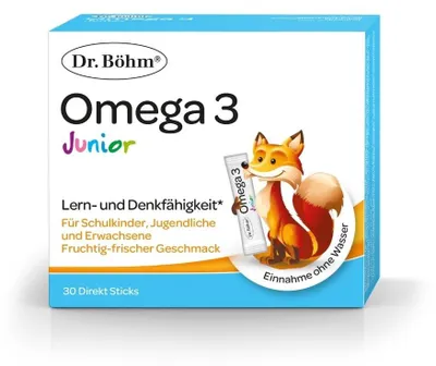 Zdjęcie produktu dla Dr. Böhm Junior Omega-3 w sztyfkach, 30 sztuk