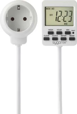 Produktbild von Sygonix SY-5178380 Zeitschaltuhr digital Wochenprogramm 3500 W Countdown-Funktion, Dauerbetrieb, Programmierfunktion, Z
