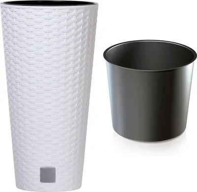 Immagine prodotto di Prosperplast Rato Tubus vaso da fiori con inserto bianco 20 cm