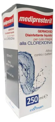 Produktbild von MEDIPRESTERIL GERMOXID: Desinfektionslösung für die Haut, mit Chlorhexidin, 250 ml