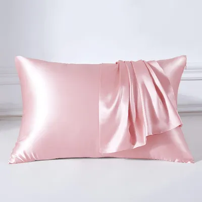 Produktbild von Kissenbezug 40 x 60 cm Bezauberndes Rosa 22 Momme Seide Anti-Milben Reißverschluss