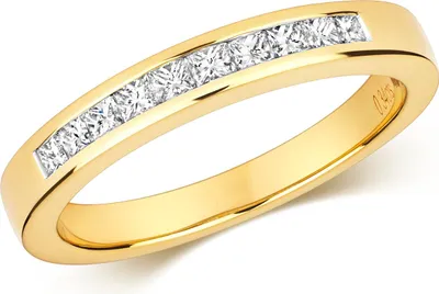 Produktbild von Funkelndes Feuer Wunderschöner 18 Karat (750) Gold Damen - Diamant Ring Prinzessschliff 0.33 Karat GH - SI2, 55 (17.5); TRS3214918KYRSO