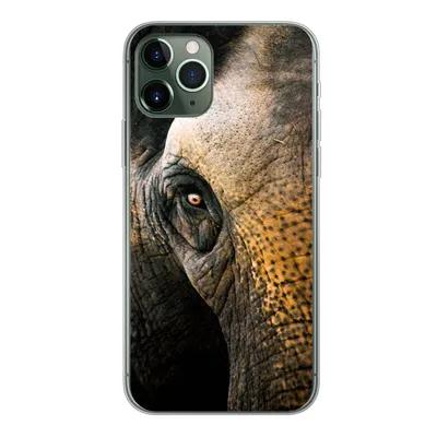 Produktbild von MuchoWow® Handyhülle Schutzhülle Hülle für iPhone 11 Pro Elefant - Nahaufnahme - Tiere - Natur Silikon Softcase Handy Hülle - Handy