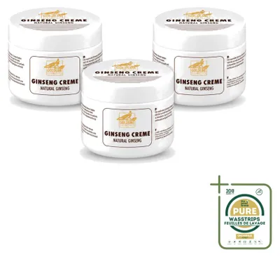 Image de 3 x Crème pour le corps Goldline Ginseng naturel - nourrissante et revitalisante - 250 ml - Pack économique - 3 pièces