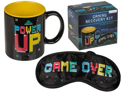 Zdjęcie produktu dla Kubek Gracza + Opaska Na Oczy GAME OVER - Prezent dla Fana Gier