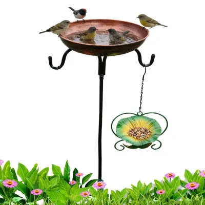 Productafbeelding van Vintage Metalen Vogelbad voor Buiten