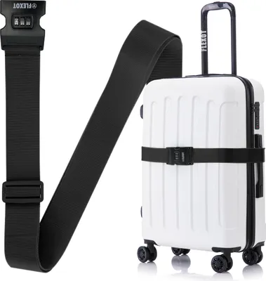 Immagine prodotto di Cinghia per valigie Flexot® con lucchetto a combinazione - Cinghie per valigie, cinghie per valigie da viaggio, cinghie di fissaggio per valigie da viaggio, cinghie per bagaglio a mano e trolley