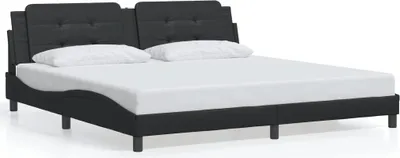 Obrázok produktu pre vidaXL Rám postele bez matraca "Zadar" čierny 200x200 cm Imitácia kože