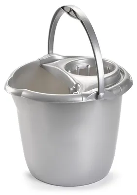 Produktbild von PlasticForte Wischeimer - 15 Liter - grau - Moppeimer - 38 cm