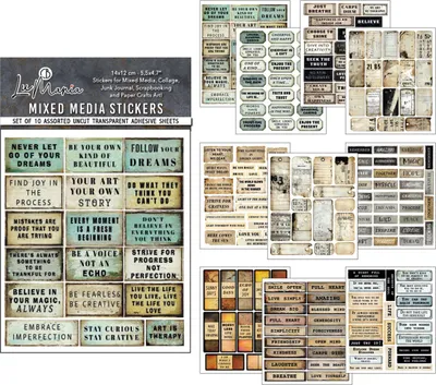 Produktbild von Mixed Media Sticker Set Kind Thoughts