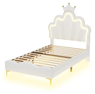 Productafbeelding van Kinderbed - Kinderbedden - Peuterbed - Eenpersoonsbed - Kinderbedframe - Gestoffeerd PolyurethanKunstleer