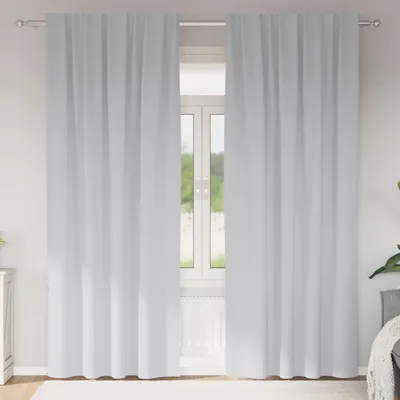 Immagine prodotto di Tende Blackout con Anelli 2 pcs Grigio Chiaro 225 x 140 cm