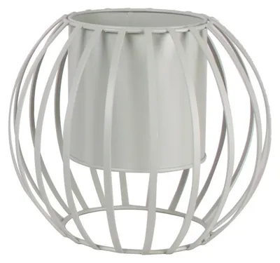 Produktbild von TrendLine Pflanztopf Metall Ø 24 x 20 cm weiß