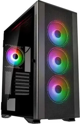 Produktbild von Kolink Stronghold Prism, Midi Tower, PC, Grau, ATX, EATX, micro ATX, Mini-ITX, Metall, Kunststoff, SPCC, Gehärtetes Glas, Gaming