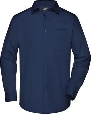 Produktbild von Men's Business Shirt Long-Sleeved navy, Gr. 3XL
