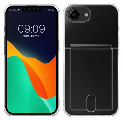 Produktbild von kwmobile Hülle kompatibel mit Apple iPhone 17e / iPhone 16e - Backcover mit Fotofach - Silikon Schutzhülle in Transparent