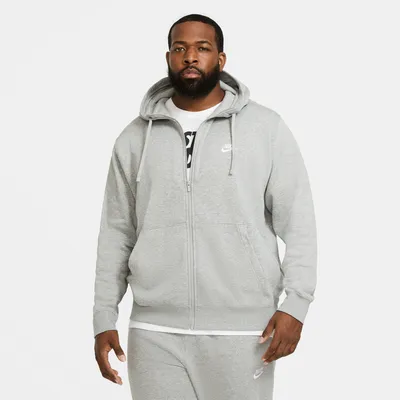 Produktbild von Nike Club Fleece Hoodie Herren Trainingsjacke  hellgrau/weiß hellgrau/weiß XXL