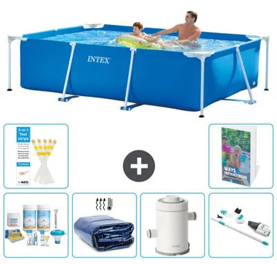 Produktbild von Rechteckiger Frame Pool - 260x160x65 cm - 7-teilig S136