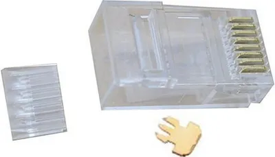 Obrázok produktu pre XtendLan Konektor UTP RJ45 CAT 6, drôt, 50U, vkladané rozpletenie