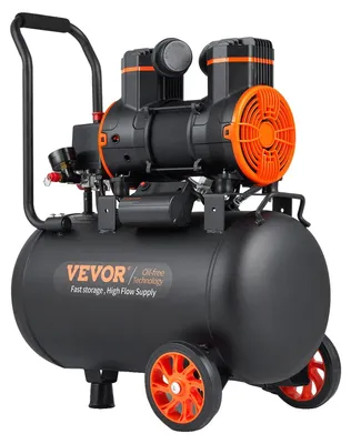 Obrázek produktu pro VEVOR Tichý vzduchový kompresor 2800 ot/min Šepot kompresoru 70dB Bezolejový kompresor se 2 koly 35L tlaková nádrž 6-8Bar 1800W (2,5hp) 3,5MPa Opravy aut Lakování stříkáním Práce se dřevem
