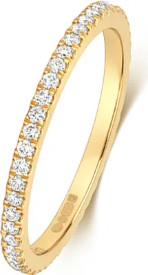 Produktbild von 18 Karat (750) Gold 1mm Slight Court Form Diamant Trauring/Ehering/Hochzeitsring Brillant-Schliff 0.34 Karat GH - SI2, 50 (15.9); TRS3687118KYRSK