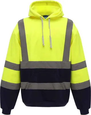 Produktbild von Yoko - Kapuzenpullover Signalkleidung für Herren PC5668 (3XL) (Gelb/Marineblau)