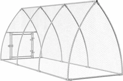 Obrázek produktu pro Klec pro kuřata stříbrná pozinkovaná ocel 300 x 105 x 120 cm