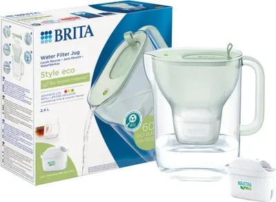 Produktbild von BRITA Style Eco Wasserfilterkanne 2.4L Pudergrün + MAXTRA PRO Wasserfilter 1055741