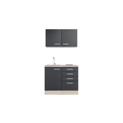 Produktbild von Miniküche - 100 cm - Anthrazit San Remo Eiche – Lino