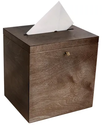 Productafbeelding van Creative Deco Afsluitbare Bruiloft Houten Doos, 29 x 25 x 30 cm, Bruin