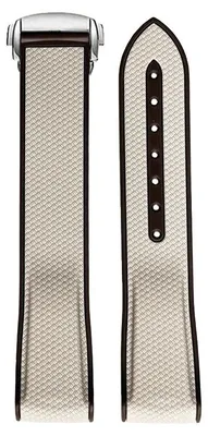 Zdjęcie produktu dla Pasek do zegarka, materiał silikonowy, zapięcie składane, kolor khaki ciemnobrązowy, 20 mm