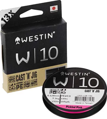 Zdjęcie produktu dla W10 13-Braid Cast 'N' Jig 110M/120Yds 0,148Mm 9,0Kg 20Lbs Pe0.8 Pickled Pink