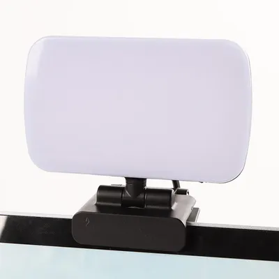 Produktbild von LED Videokonferenz Licht – 80 LEDs, 3 Lichtfarben & 10 Helligkeitsstufen, Clip & 360° drehbar für Homeoffice & Streaming