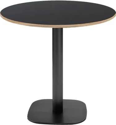 Produktbild von Runder Tisch Ø 70 cm – Rundes Modell, schwarze Holzkanten