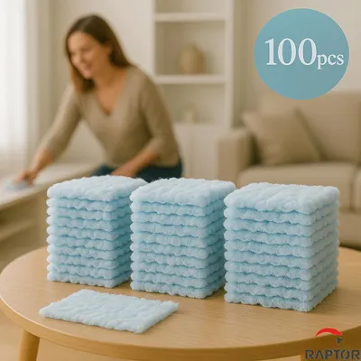 Produktbild von 100x Ersatztücher passend für Swiffer Staubmagnet – Kompatible Staubfangtücher, Blau