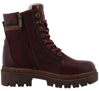 Immagine prodotto di Stivali da donna Mustang, modello Tex, foderati, colore bordeaux, taglia 36M0062005-bordo-multi