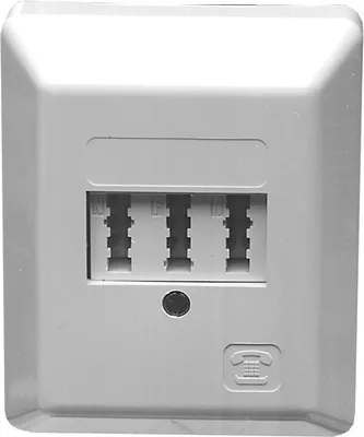 Produktbild von VIVanco™hochwertige Telefonbuchse TAE, kompatibel mit N F N, Telefondose für Aufputzmontage, Reinweiß