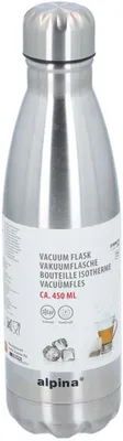 Image de Alpina Gourde isolée - Thermos - avec bouchon à vis - Double paroi - 500 ml - Acier inoxydable