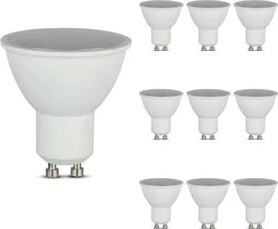 Produktbild von v_tac LED Lampen GU10 4,5W 400lm 4000K 10er Set Ersetzt 35W Weiß IP20