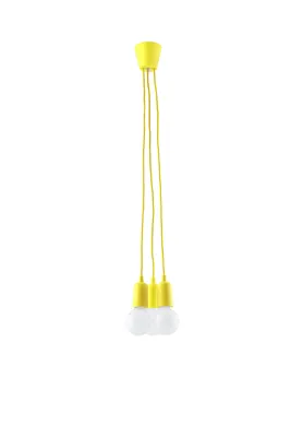 Obrázek produktu pro Závěsné svítidlo DIEGO 3 žluté 3xE27 15W PVC 90x15x15cm Sollux Lighting