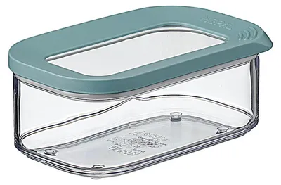 Produktbild von Kunststoff-Aufbewahrungsbox Modula – Transparente Vorratsbox mit Deckel – 425 ml – Nordic Green
