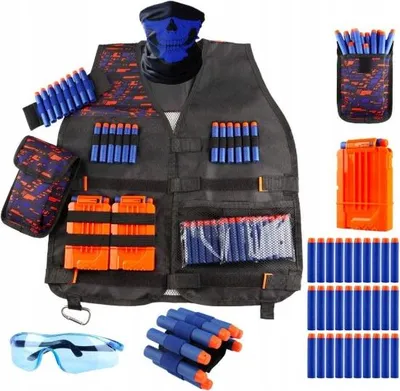 Zdjęcie produktu dla Kx6471 Kamizelka Taktyczna Z Akcesoriami Do Nerf