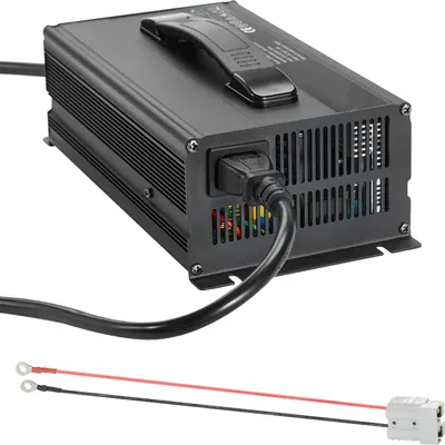 Zdjęcie produktu dla Ładowarka do akumulatorów litowych SucceBuy 24 V 20 A, napięcie ładowania 29,2 V DC, wyposażona w złącze Anderson, wyświetlacz LED i funkcję aktywacji 0 V, odpowiednia do akumulatorów litowych LiFePO4 do łodzi i kamperów