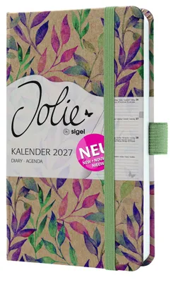 Produktbild von Wochenkalender Jolie 2027 Hardcover ca. A6 Fairy Leaves 174 Seiten
