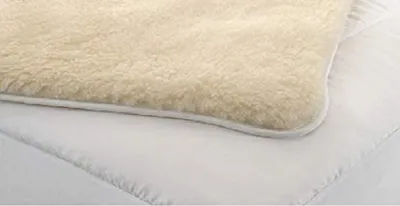 Produktbild von Merino Matratzenauflage aus Wolle und Baumwolle 160x200 cm, Unterbett Matratzenschoner, Matratzen-Schoner, Matratzen-Auflage« Welt der Träume, 4 elastische Eckbänder