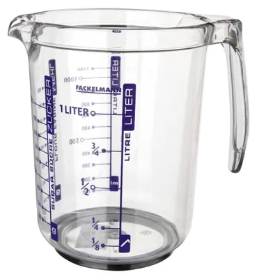 Obrázek produktu pro Odměrka Fackelmann 41355, 1l, 16,5x12 cm, odměrka, bezbarvá