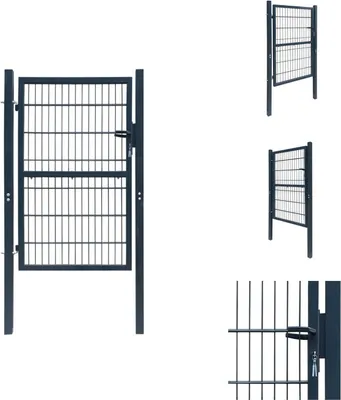 Obrázek produktu pro vidaXL 2D Plotová brána (jednoduchá) antracitově šedá 106x230 cm - Zahradní brány