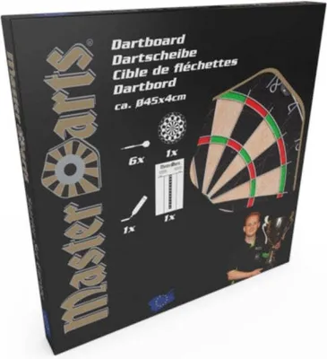 Obrázok produktu pre Šipky Masterdarts so značkovačom/skórovacou tabuľou - Ø 45 cm. - 6 šípok