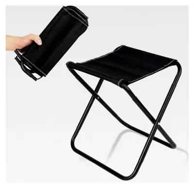 Produktbild von Faltbarer Campinghocker, tragbarer Klapphocker, 31 cm Mini Sitzhocker, leichter Falthocker für Reisen, Outdoor, Wandern, Garten und Angeln
